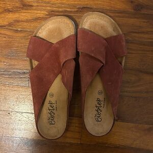Biostep Suede Sandals - Rust